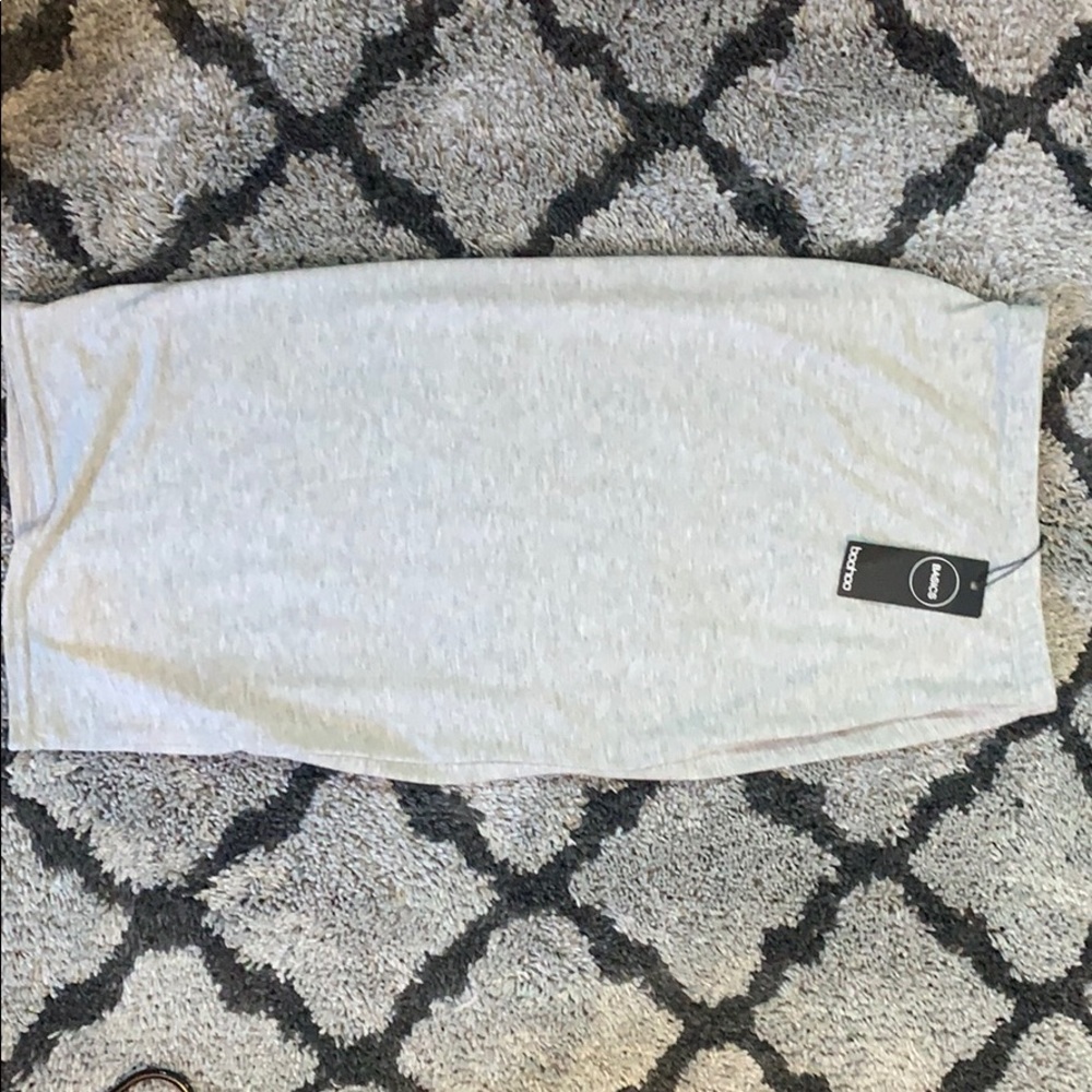 Grey Midi Skirt